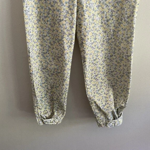 Tach Clothing Womn XS Ditsy Floral High Rise Tapered Crystal Corduroy Ankle Pant - Picture 5 of 14